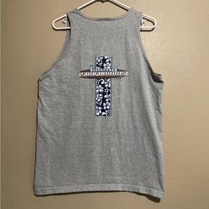 Y2K Island Surfboards Graphic Sleeveless Gray T-Shirt Adult L